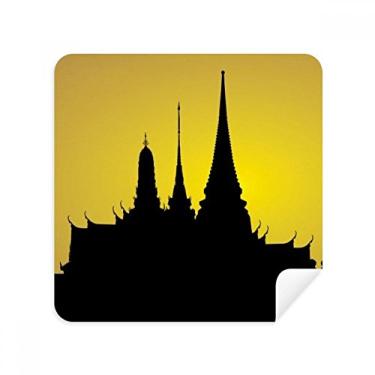 Imagem de Thai Customs Culture Shadow Temple Glasses Pano Limpador de Tela Tecido de Camurça Pacote com 2