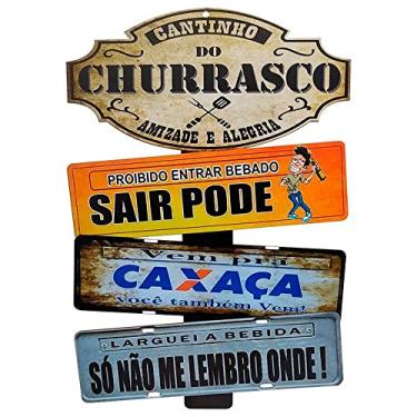 Imagem de Placas de Carros 3 Frases Decor Cantinho do Churrasco - Cachaça