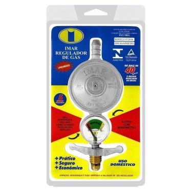 Imagem de Regulador para Gás Imar 0728/06-SS Médio 1Kg/H com Manômetro sem Mangueira