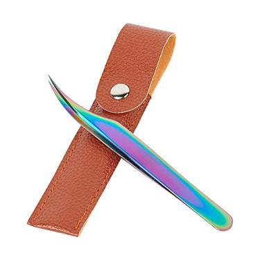 Imagem de ACTROL Conjunto de pinças de golfinho para extensão de cílios, 1 peça para cílios volumosos, pinças de precisão profissionais em aço inoxidável (1 peça, arco-íris)