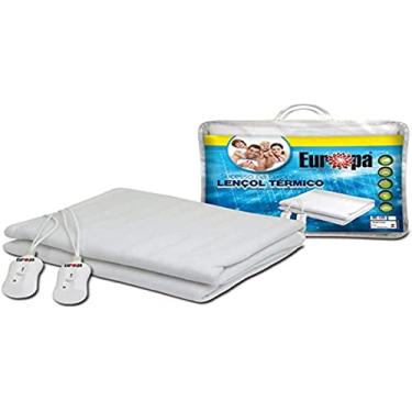 Imagem de Europa Casa e Conforto, Lençol Térmico de Casal 220V 3 Níveis de Temperatura Inmetro, Cor Branco