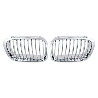 Imagem de ANZIO Grade de Substituição para Para-Capô Dianteiro LH RH Grill OEM para BMW E46 1998-2001 4 Portas Sedan 320i 323i 325i 328i 330i - Cromado
