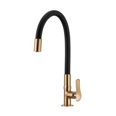 Imagem de Torneira Lorenzetti Lorenflex Com Bica Flexível De Bancada 1177 RG27 Rose Gold
