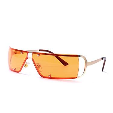 Imagem de Óculos de sol vintage sem aro hip hop feminino óculos de sol punk de luxo feminino lente gradiente uv400 tons óculos óculos, 4a, tamanho único