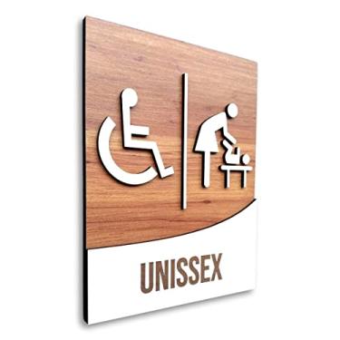 Imagem de Placa De Sinalização | Unissex PNE - MDF 18x14cm