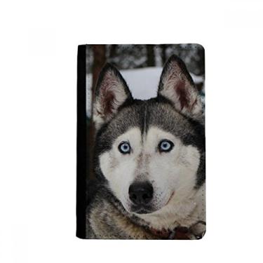 Imagem de Porta-passaporte para fotografia de cachorro animal neve husky notecase burse carteira capa para cartão, Multicolorido.