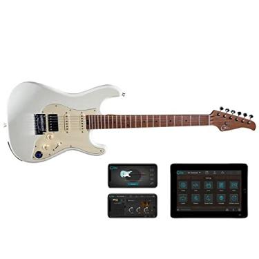 Imagem de Guitarra inteligente GTRS S801 vintage branca de próxima geração com sistema de processo inteligente GTRS tudo em um, aplicativo
