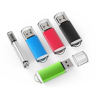 Imagem de Pen Drive USB 3.0 TOPESEL 32GB, Pacote com 5 Unidades, Cores Variadas (Preto, Azul, Verde, Vermelho, Prata)