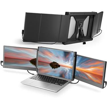 Imagem de Monitor portátil para laptop, tela IPS Full HD de 12 polegadas da TeamGee, extensor de tela de monitor triplo duplo, plugue e Play HDMI/USB-A/tipo-C para Windows, Chrome e Mac, serve
