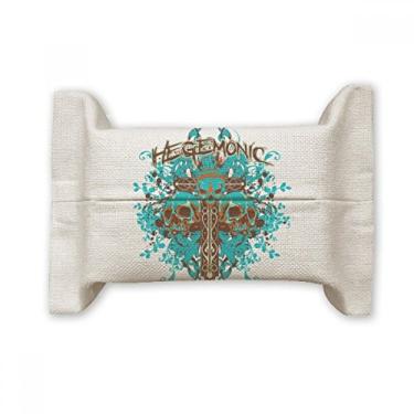 Imagem de Graffiti Street Bolsa de linho de algodão com caveira azul preta