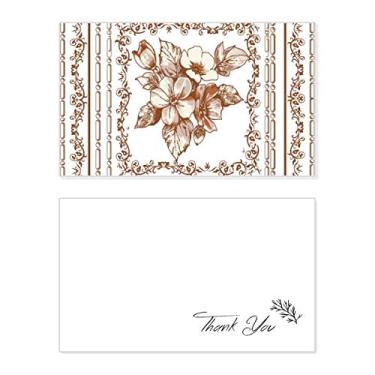 Imagem de Moldura de flor de arte barroca padrão moderno cartão de agradecimento aniversário aniversário agradecimento casamento