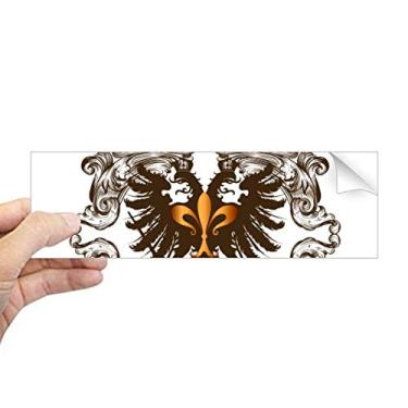 Imagem de DIYthinker Emblema de águia com cabeça dupla europeia, adesivo de para-choque, decalque de janela