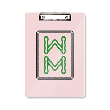 Imagem de Mahjong Barra de bambu 8 azulejos padrão prancheta pasta, bloco de escrita A4