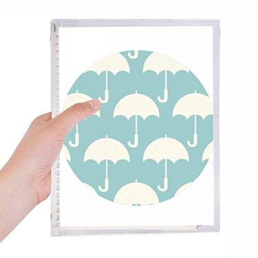 Imagem de Caderno branco com estampa de clima, folhas soltas, diário recarregável