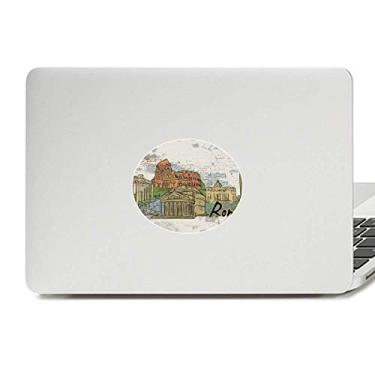 Imagem de Adesivo de notebook com emblema de vinil e paisagem de Roma Itália