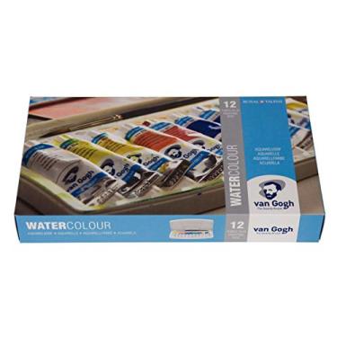 Imagem de Van Gogh Conjunto de tinta aquarela, caixa de bolso de plástico, seleção geral de 12 x 10 ml