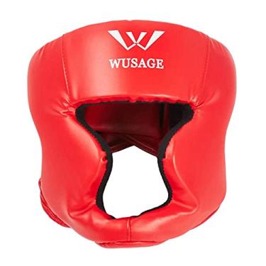 Imagem de Vaveren Capacete de, Treinamento de MMA, Capacete de Muay Thai Acolchoado, Kickboxing, Sparring, Artes Marciais, Karatê, Capacete de Taekwondo, L vermelho