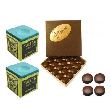 Imagem de 2 Giz Verde Triângle + 4 Sola Le Professionel Taco Sinuca