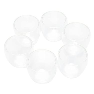 Imagem de Xícara, 6 peças copo de chá de vidro borossilicato alto com longa vida útil para mesa de cozinha doméstica