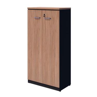 Imagem de Armário de Escritório Yaris 2 PT Ameixa e Preto 161 cm