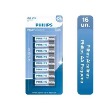 Imagem de Pilha Philips Alcalina Aa 1.5V Com 16 Unidades Lr6p16b/59