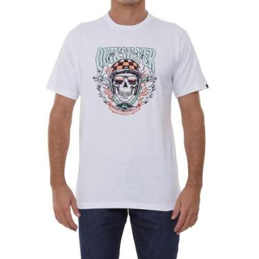 Imagem de Camiseta Quiksilver Biker Skull Masculina Branco