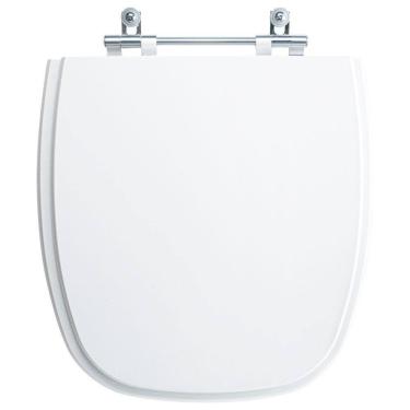 Imagem de Assento Sanitário Tampa de Vaso Branco MDF Laqueado City para bacia Celite