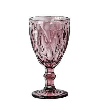 Imagem de Jogo de 6 Tacas de Vidro Diamond 300ml (Rosa)