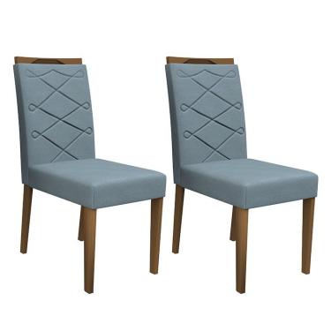 Imagem de Conjunto 2 Cadeiras Caroline Imbuia/ - pr Móveis Azul