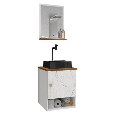 Imagem de Gabinete Banheiro Lima Tulipa Pto Torneira Valv Click Black