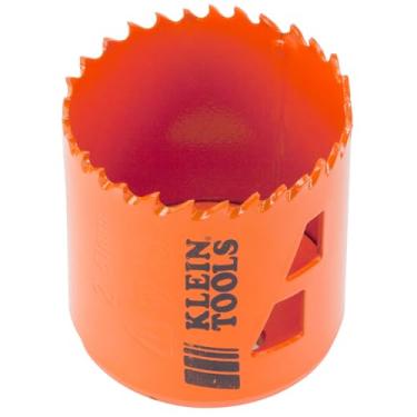 Imagem de Klein Tools Serra de furo bimetálico 31932, 5 cm para cortar aço inoxidável, aço suave, drywall, madeira e plástico, com fácil remoção de lesmas