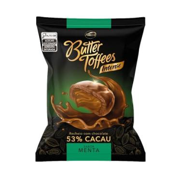 Imagem de Bala Butter Toffees Intense Arcor Sabor Menta Recheio de Chocolate 53% Cacau 90g