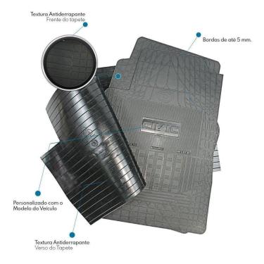Imagem de Jogo Tapete Interno Reforçado Honda Civic 2001 A 2006 Preto
