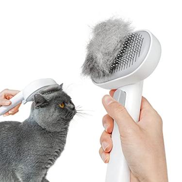Imagem de aumuca Escova de Gato para Derramar, Escovas de Gato para Gatos Internos, Escova de Gato para Gatos de Pelo Longo ou Curto, Escova de Cuidados de Gato Pente para Massagem de Coelho de Gatinho Remove Tapetes, Emaranhados e Pele Solta