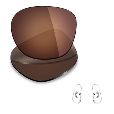 Imagem de Mryok Lentes de substituição polarizadas e peças de nariz para Ray-Ban RB4333D 55 mm - Marrom Bronze