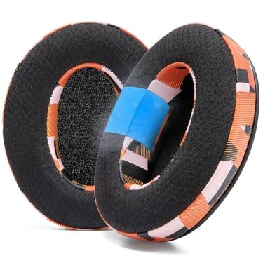 Imagem de Almofadas de gel de resfriamento WC Freeze - compatíveis com Cloud Hyperx, Steelseries Arctis, ATH M50X, Turtle Beach Stealth e muito mais | Prisma laranja