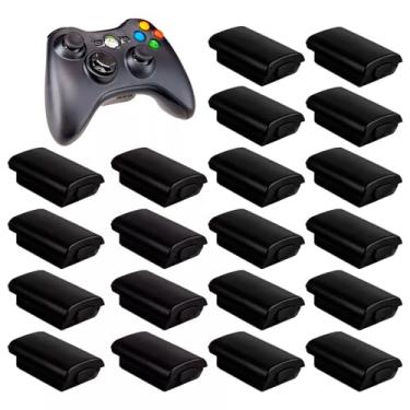 Imagem de 20 Unidades Suporte E Tampa Pilha De Controle Preta Caixa Pilhas Compatível Com Controle Xbox 360 Video Game