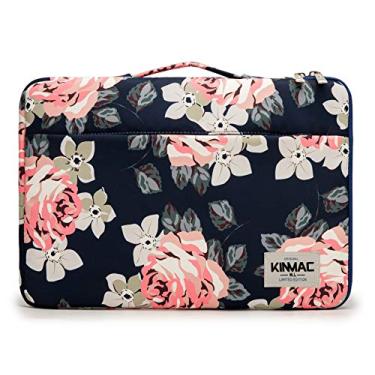 Imagem de Kinmac Capa protetora resistente de 360° para laptop com alça para laptop MacBook Air de 13 polegadas, iPad Pro de 13 polegadas e 13,3 polegadas HP, Dell, Lenovo, Asus, Acer (rosa azul)
