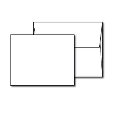 Imagem de Cartões brancos pesados A2 (4 1/4" x 5 1/2") com envelopes - 100 cartões e envelopes
