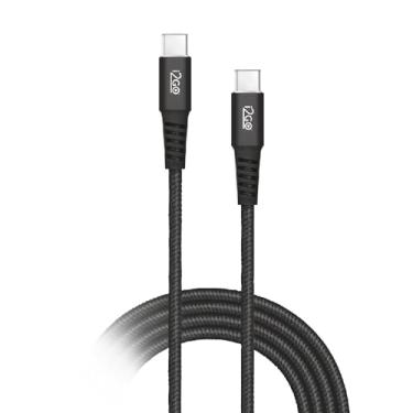 Imagem de Cabo USB-C + USB-C I2GO 2m 3A Nylon Trançado Preto - I2GO PRO