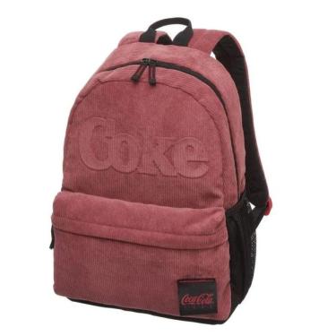 Imagem de Mochila Coca-cola Royal Unissex Veludo Salmão