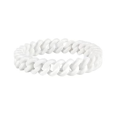 Imagem de Hifunny Pulseira de silicone arco-íris de corrente oca colorida LGBT Pirde para mulheres e homens, joias esportivas, presentes, Medium, Metal, Sem Pedra Preciosa