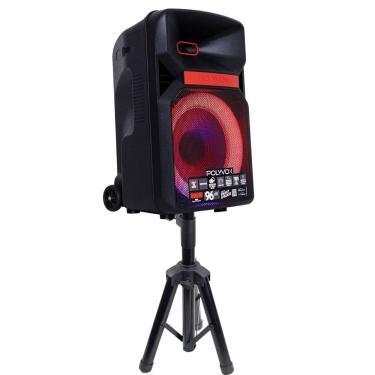 Imagem de Caixa De Som Amplificada Xc-812T Polyvox Bluetooth Usb 600w + Pedestal Tripé