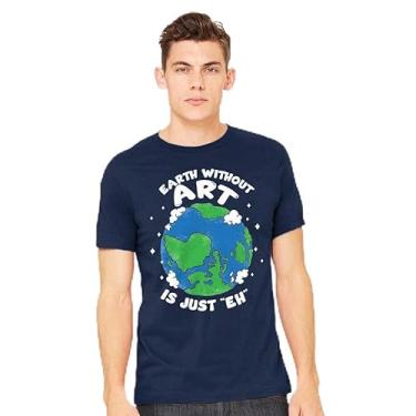 Imagem de TeeFury - is Just Eh - Camiseta masculina Planeta, Terra,, Branco, M