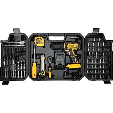 Imagem de Parafusadeira/Furadeira Com Impacto A Bateria, 20 V, Fonte Bivolt Automático, 78 Acessórios, Pfv 078, Vonder