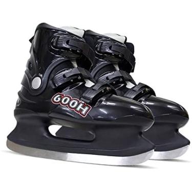 Imagem de Patins de hóquei de plástico rígido, sapatos de patinação de velocidade, sapatos recreativos de patinação artística no gelo, meninos, meninas, crianças, mulheres, adultos, sapatos de skate,