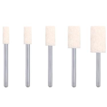 Imagem de Kit 5 Ponta Montada 4 A 10Mm Lã Feltro Haste 3Mm Polimento