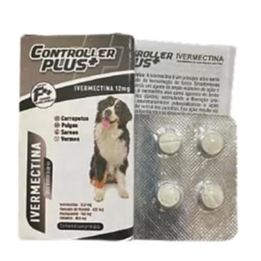 Imagem de Controller Plus - Remédio Anti Pulgas, Carrapatos, Vermes E Sarnas 4 Comp 60kg
