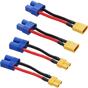 Imagem de Laisomeke Conector adaptador fêmea macho XT30 para EC3 para drone RC FPV carro Lipo NiMH carregador de bateria ESC (pacote com 4)