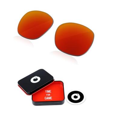 Imagem de OWORK Lentes de reposição de policarbonato para óculos de sol Oakley Garage Rock OO9175 - Vermelho fogo